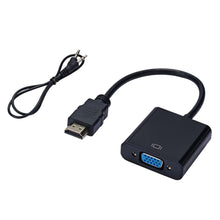 Load image into Gallery viewer, HD 1080P HDMI Compatible To VGA Adapter Converter Cable Gold-Plated HDMI to VGA Adapter For Laptop TV To Projector Display HDTV