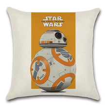 Load image into Gallery viewer, Unique Style Throw Pillow Cover Robot pattern Polyester Linen Cushion cover Decoration For Home House Party Chair Sofa Gift Cute Adorable Cartoon Robot Waving with Robotic Dog Friend Throw Pillow Cover Case Decorative Cushion For Couch Bed