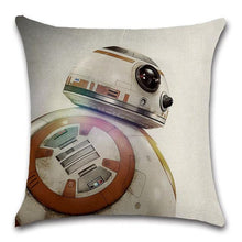 Load image into Gallery viewer, Unique Style Throw Pillow Cover Robot pattern Polyester Linen Cushion cover Decoration For Home House Party Chair Sofa Gift Cute Adorable Cartoon Robot Waving with Robotic Dog Friend Throw Pillow Cover Case Decorative Cushion For Couch Bed