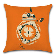 Load image into Gallery viewer, Unique Style Throw Pillow Cover Robot pattern Polyester Linen Cushion cover Decoration For Home House Party Chair Sofa Gift Cute Adorable Cartoon Robot Waving with Robotic Dog Friend Throw Pillow Cover Case Decorative Cushion For Couch Bed