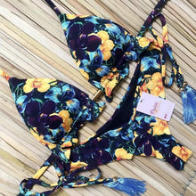 Load image into Gallery viewer, Popular Women's Beachwear Bikini Set Swimwear Push-Up Padded Swimsuit Floral Bikini Set Low Rise Ruffled Two Pieces Swimsuit Push Up Bathing Suit Swimwear