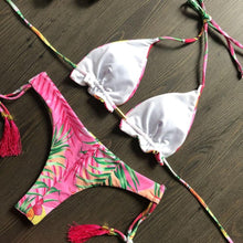 Load image into Gallery viewer, Popular Women's Beachwear Bikini Set Swimwear Push-Up Padded Swimsuit Floral Bikini Set Low Rise Ruffled Two Pieces Swimsuit Push Up Bathing Suit Swimwear