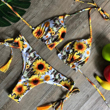 Load image into Gallery viewer, Popular Women's Beachwear Bikini Set Swimwear Push-Up Padded Swimsuit Floral Bikini Set Low Rise Ruffled Two Pieces Swimsuit Push Up Bathing Suit Swimwear