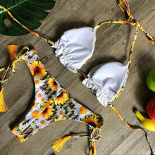 Load image into Gallery viewer, Popular Women's Beachwear Bikini Set Swimwear Push-Up Padded Swimsuit Floral Bikini Set Low Rise Ruffled Two Pieces Swimsuit Push Up Bathing Suit Swimwear