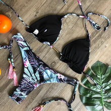 Load image into Gallery viewer, Popular Women's Beachwear Bikini Set Swimwear Push-Up Padded Swimsuit Floral Bikini Set Low Rise Ruffled Two Pieces Swimsuit Push Up Bathing Suit Swimwear