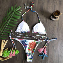Load image into Gallery viewer, Popular Women's Beachwear Bikini Set Swimwear Push-Up Padded Swimsuit Floral Bikini Set Low Rise Ruffled Two Pieces Swimsuit Push Up Bathing Suit Swimwear