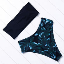 Load image into Gallery viewer, Solid Bikini Set Swimsuit Women Bikini Swimwear Female Halter Top Bathing Suit Swimming Wear Bikini High Cut Swimsuit High Waist Plus Size Summer Swimwear