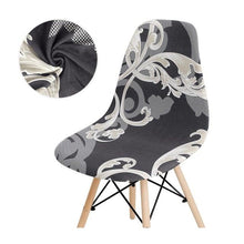 Load image into Gallery viewer, Avangarde Style Printed Seat Cover For Shell Chair Armless Shell Chair Cover Banquet Home Slipcover Elastic Removable Stretch High Back For Sofa Armchairs