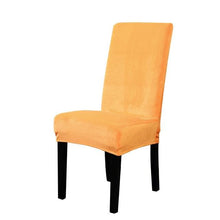 Load image into Gallery viewer, Washable Elastic Seat Parsons Chair Covers Thick Chair Cover Washable Elastic Winter Warm Chair Protector Case Kitchen Restaurant Washable Spandex Kitchen Chair Covers for Dining Room Christmas Decoration Holiday Party