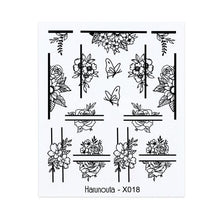 Load image into Gallery viewer, Embossed Nails Sticker 3D Flower Leaves Slider Water Transfer Nail Decals for Nail Art Transfer Sticker 3D Wave Design Decoration for Women Girls Art Stickers Decal Decoration Metallic Curve Strip Line Nail Decor