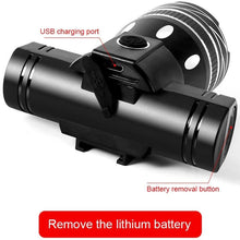 Load image into Gallery viewer, LED Headlight For Bike Electric Scooter USB Rechargeable LED Light Front Lamp High Lumens Brightness Bicycle Light Front With Strong Battery Portable Waterproof Flashlight For Night Cycling