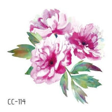 Load image into Gallery viewer, Temporary 3D Rose Flower Tattoos Sticker Body Art Tattoo Sticker Waterproof Luxury Tattoo Rose Lotus Flower Fashion Sticker For Womens
