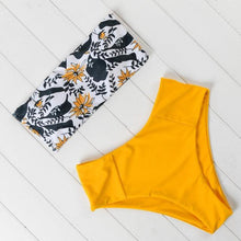 Load image into Gallery viewer, Solid Bikini Set Swimsuit Women Bikini Swimwear Female Halter Top Bathing Suit Swimming Wear Bikini High Cut Swimsuit High Waist Plus Size Summer Swimwear