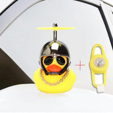Load image into Gallery viewer, Yellow Small Bike Duck Bicycle Bell Luminous Normal Duck Ducky Bicycle Airscrew Helmet Wind Motor Riding Cycling Lights Horn Rubber Duck Helmet Bike Horn Bell Car Decoration Bicycle Horn