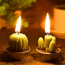 Load image into Gallery viewer, Mini Delicate Succulent Plants Candles Cactus Tea light Candles Handmade Delicate Succulent Cactus Candles Flameless Aromatherapy Candles For Birthday Party Wedding Spa Handmade Aromatherapy Candles For Birthday Party Wedding Home Decor Plant Candle