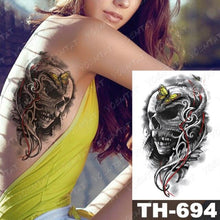 Load image into Gallery viewer, Luxury Big Waterproof Temporary Sticker Tattoo Large Flowers And Animals Body Tattos For Womens