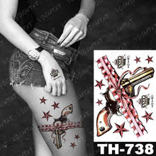 Load image into Gallery viewer, Luxury Big Waterproof Temporary Sticker Tattoo Large Flowers And Animals Body Tattos For Womens