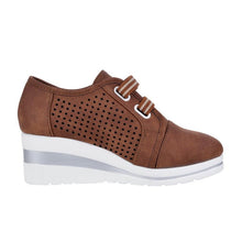 Load image into Gallery viewer, New High Heel Casual Womens Sneakers Breathable Height Increasing Shoes Air Cushion Comfortable Sneakers Women's Vulcanize Leather Shoes Luxury Walking Women Outdoor Shoes