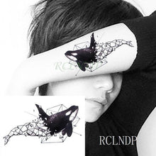Load image into Gallery viewer, Elegant Black Waterproof Temporary Tattoo Stickers Moon Hill Modern Body Art Stickers Hand Foot High Quality For Womens