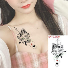 Load image into Gallery viewer, Elegant Black Waterproof Temporary Tattoo Stickers Moon Hill Modern Body Art Stickers Hand Foot High Quality For Womens