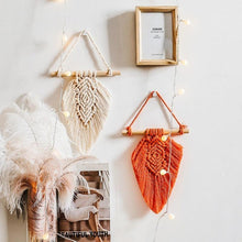 Load image into Gallery viewer, Handmade Wall Art Home Wall Decor Woven Hanging Tapestry Tassel Wind Chimes Wall Hanging Ornaments Hand Macrame Wall For Wall Wedding Living Room Gallery Patio Apartment Yard Decor