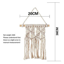 Load image into Gallery viewer, Handmade Wall Art Home Wall Decor Woven Hanging Tapestry Tassel Wind Chimes Wall Hanging Ornaments Hand Macrame Wall For Wall Wedding Living Room Gallery Patio Apartment Yard Decor