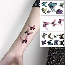 Load image into Gallery viewer, Elegant Waterproof Temporary Butterfly Sticker Tattoo Fake Halloween Party Tattoo For Woman Girls