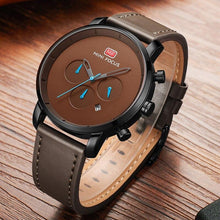 Load image into Gallery viewer, Fashion Multifunctional Mens Watches Sport Quartz Round Analog Watches Modern Leather Strap Design