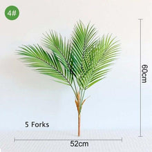 Load image into Gallery viewer, Green Artificial Palm Leaves Plastic Tropical Tree Fake Indoor Outdoor Garden Home Outdoor Decorations