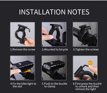 Load image into Gallery viewer, 10000mAh Bike Light USB Rechargeable 5000 Lumens Bike Headlight LED Super Bright Front Lights And Back Rear Light Set For Night Riding Bicycle Lights Front And Back Rechargeable With 3 Modes