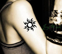 Load image into Gallery viewer, Elegant Waterproof Tattoo Sticker Sun Moon Fake Tatto Fashion Moon Temporary Fun Sun Wave Magic Tatoos For Womens Mens