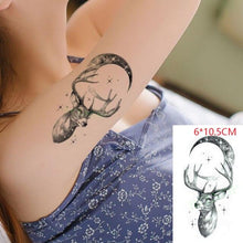 Load image into Gallery viewer, Elegant Waterproof Temporary Tattoo Sticker Cat Fox Flash Tatoo Neck Hand Modern Tattoo Stickers Butterflies Cats For Womens