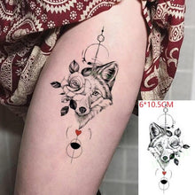 Load image into Gallery viewer, Elegant Waterproof Temporary Tattoo Sticker Cat Fox Flash Tatoo Neck Hand Modern Tattoo Stickers Butterflies Cats For Womens