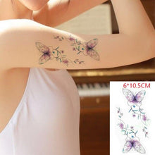 Load image into Gallery viewer, Elegant Waterproof Temporary Tattoo Sticker Cat Fox Flash Tatoo Neck Hand Modern Tattoo Stickers Butterflies Cats For Womens