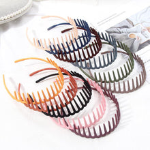 Load image into Gallery viewer, Fashion Simple Headdress Solid Color Resin Hair Comb Hairbands Headband Hair Hoop Bezel With Teeth Gorgeous Hair Accessories For Women