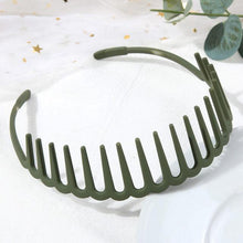 Load image into Gallery viewer, Fashion Simple Headdress Solid Color Resin Hair Comb Hairbands Headband Hair Hoop Bezel With Teeth Gorgeous Hair Accessories For Women