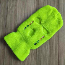 Load image into Gallery viewer, Ski Mask Knitted Face Cover Winter Balaclava Full Face Mask for Winter Outdoor Sports Winter Three 3 Hole Balaclava Knit Hat Ski Mask 3-Hole Knit Hat Full Face Cover Balaclava Hats Funny Party Embroidery Beanies Caps Hole Knitted Full Face Cover