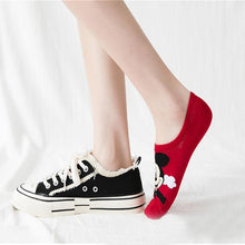 Load image into Gallery viewer, 5 pairs Summer Socks Female Cartoon Animal Bear Mouse Socks Cute Funny Invisible Cotton Ankle Socks For Women