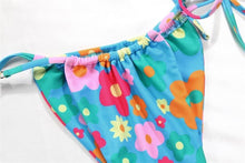 Load image into Gallery viewer, Bikini Swimsuit Solid Color Bikini Set Swimwear Bathing Suit Women Bikinis String Beach Women Two Piece Bikini Swimsuit Bathing Suits Halter Triangle Tops String Bikini Sets