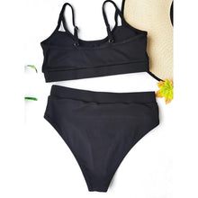 Load image into Gallery viewer, Female Push Up Swimsuit Modern Swimwear For Women Bikinis High Waist Bikini Set Solid Bikini 2 Piece Swimsuit Bathing Suits Women Bathing Suit High Waist Bikini Set Sport Wear Swimming Suit Bikini