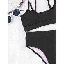 Load image into Gallery viewer, Female Push Up Swimsuit Modern Swimwear For Women Bikinis High Waist Bikini Set Solid Bikini 2 Piece Swimsuit Bathing Suits Women Bathing Suit High Waist Bikini Set Sport Wear Swimming Suit Bikini