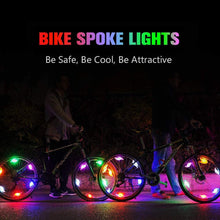 Load image into Gallery viewer, Waterproof Bicycle Spoke Light 3 Lighting Mode LED Bike Wheel Warning Light Colorful LED Bike Wheel Light Waterproof Easy Install Bicycles Wheel Spoke LED Lights With 3 Modes For Bicycle Present For Kids Teens Boys Girls Men Women