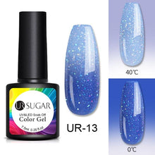 Load image into Gallery viewer, Luxury Modern Elegant Colorful Diamond Gel Nail Polish UV Temperature Color Changing Elegant Fashion Rainbow Colors For Womens