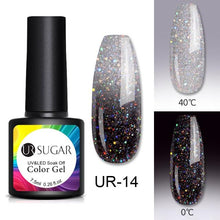 Load image into Gallery viewer, Luxury Modern Elegant Colorful Diamond Gel Nail Polish UV Temperature Color Changing Elegant Fashion Rainbow Colors For Womens