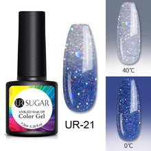 Load image into Gallery viewer, Luxury Modern Elegant Colorful Diamond Gel Nail Polish UV Temperature Color Changing Elegant Fashion Rainbow Colors For Womens