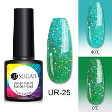 Load image into Gallery viewer, Luxury Modern Elegant Colorful Diamond Gel Nail Polish UV Temperature Color Changing Elegant Fashion Rainbow Colors For Womens