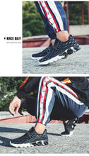 Load image into Gallery viewer, Mens Lightweight Breathable White Sneakers Casual Spring New Fashion Comfortable Walking Slip-On Sneakers Breathable Fashion Athletic Gym Casual Tennis Sneakers Modern Design Shoes
