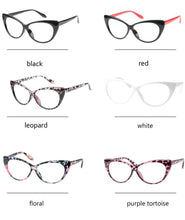 Load image into Gallery viewer, Cat Eye Reading Glasses For Women Lightweight Presbyopic Reading Glasses Fashion Cute Reader For Women Computer Readers Anti Glare UV Ray Eyeglasses +0.5 0.75 1.0 1.25 1.5 1.75 2.0 2.5 3.0 3.5 4.0