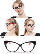 Load image into Gallery viewer, Cat Eye Reading Glasses For Women Lightweight Presbyopic Reading Glasses Fashion Cute Reader For Women Computer Readers Anti Glare UV Ray Eyeglasses +0.5 0.75 1.0 1.25 1.5 1.75 2.0 2.5 3.0 3.5 4.0
