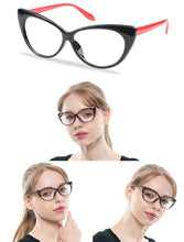 Load image into Gallery viewer, Cat Eye Reading Glasses For Women Lightweight Presbyopic Reading Glasses Fashion Cute Reader For Women Computer Readers Anti Glare UV Ray Eyeglasses +0.5 0.75 1.0 1.25 1.5 1.75 2.0 2.5 3.0 3.5 4.0